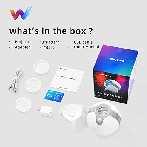 Woohlab Star Projector, Galaxy Projector For Bedroom, Timer, App Control, Led Nebula/Love/Star Ring Night Light Projector For Kids Room, Adults Home Theater, Party, Living Room Decor(Green Star) #TOP6