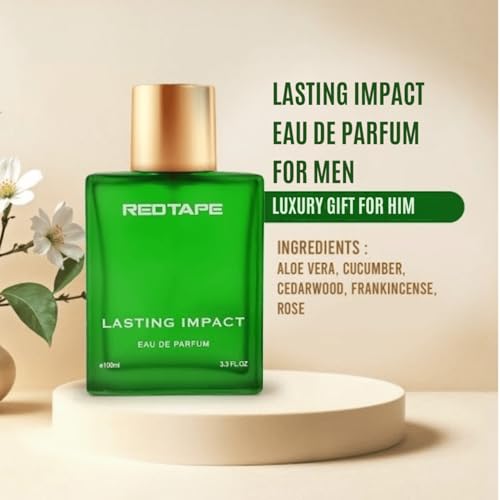 Image of Red Tape Lasting Impact Eau De Parfum for Men 100ml | Premium Long-Lasting Perfume | Fresh & Elegant Scent | Luxury Fragrance for Men | Ideal for Gifting | Best Gift for Him