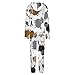 TVUGHGI Colorful Sheep Onesie Pajama for Women/Men Long Sleeve Fashion One-Piece Cosplay Parties Hooded Zip Up Homewears XL