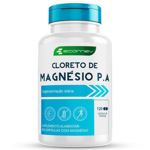 Cloreto de Magnesio P.A Puro Concentrado Forma Importada 120Cáps 2 Meses Ecomev