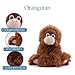 The Petting Zoo Female Orangutan Stuffed Animal Plushie, Gifts for Kids, Wild Onez Wildlife Animals, Orangutan Plush Toy 9 inches