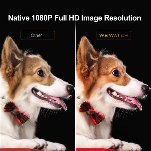 Mini Projector, Wewatch Wifi Native 1080P Portable Projector, Outdoor Video Projector Built-In 3W Dual Speaker With Hdmi For Tv Stick, Ios, Android #TOP1