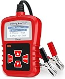 Testet 9-12 Volt Batterien von 100 bis 1700 CCA, größere Reichweite als die Konkurrenz, ideal für Autos und Motorräder. Das Testergebnis basiert auf den Normen CCA, DIN, IEC, BCI, EN und JIS. Es analysiert genau die meisten 12-V-Blei-Säure-Batterien, einschließlich normaler Flood-, Gel-, AGM- und Deep Cycle-Batterien.