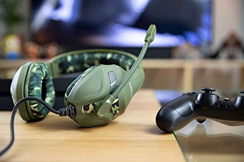 Konix PS-400 Camo Gaming-hoofdtelefoon, PS4, camouflage, compatibel met Xbox One, pc, tablet, smartphone – hoge geluidskwaliteit – gaming headset met microfoon, Nato, normaal - Afbeelding 8