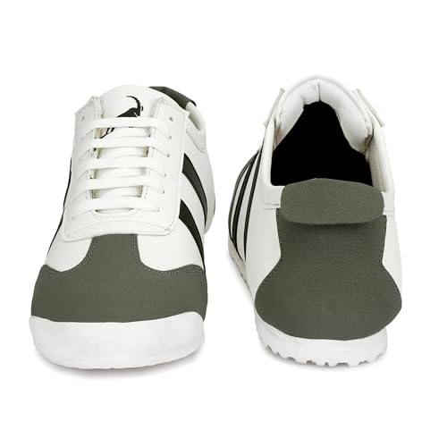 Image of baron scott Men's Casual Flat Sneakers | Faux Leather Lace-Up Shoes for Men | Lightweight TPR Sole with EVA Foam Insole | Comfortable Sneakers for Walking, Travel, Office & Casual Use