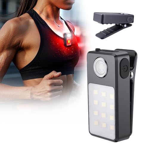 UMIONE USB-C wiederaufladbares Lauflicht, 3 Helligkeitsstufen, Spot und Flood 2-in-1, IPX7 wasserdichte kompakte LED-Taschenlampe für Nachtwanderung,...