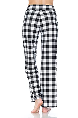Image of Leggings Depot Women's Wide Leg Drawstring Pajama Pants for Lounge, Sleep | Soft, Breathable Poly-Span, Drawstring Waist, Comfy, Casual, Yoga, Everyday
