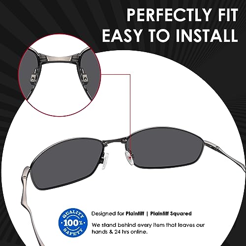 Image of BLAZERBUCK Clear Replacement Nose Piece Pads for Oakley Plaintiff OO4057 | Plaintiff Squared OO4063 Sunglass - 2 Pairs