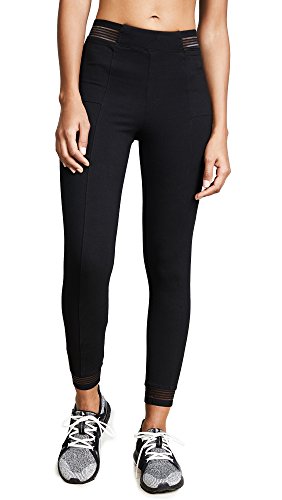 Yummie Women's Compact Cotton Ankle Legging With Stripe Elastic Underwear, -black, M