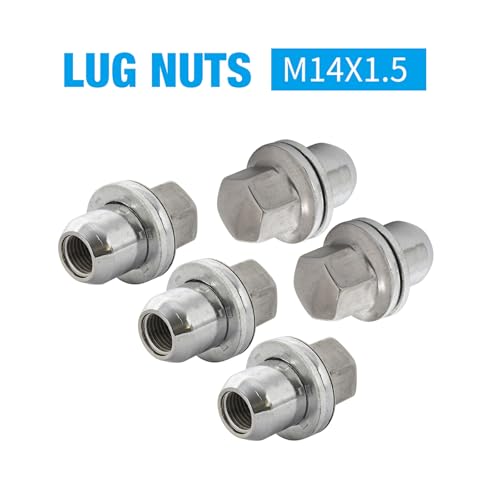 Image of Bevinsee M14x1.5 Lug Nuts Compatible with Land Rover Range Rover LR3 2006-2009, Range Rover Sport 2006-2013, Replaced RRD500510 RRD500290, for Stock Wheel, 5PCS