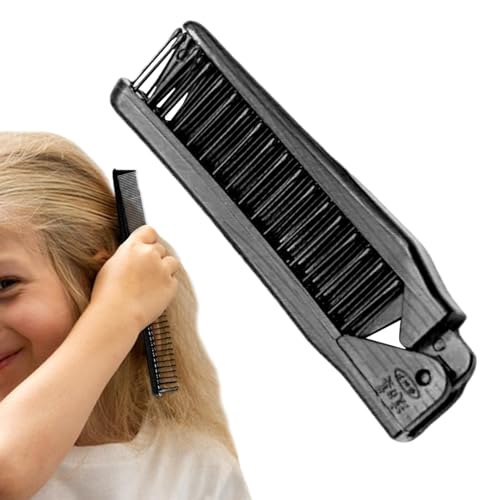 Samuliy Peine plegable | Peine plegable de bolsillo para niños, peine portátil – Peine compacto para niños, cepillo de viaje y peine para adultos, niñas, mujeres