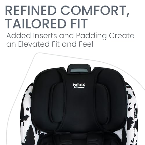 Image of Britax Poplar S Convertible Car Seat, Slim 17 inch Design - Cowmooflage | 2-in-1 Car Seat, Extended Rear Facing, Slim Car Seat, Easy Installation With ClickTight, Anti-Rebound Bar, SafeWash Fabrics