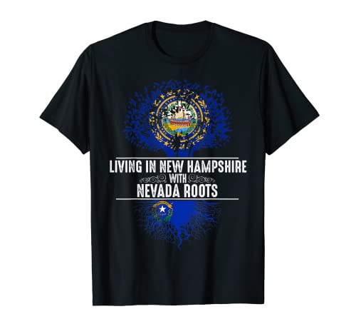 New Hampshire Home Nevada Roots State Tree Flag Regalo Maglietta