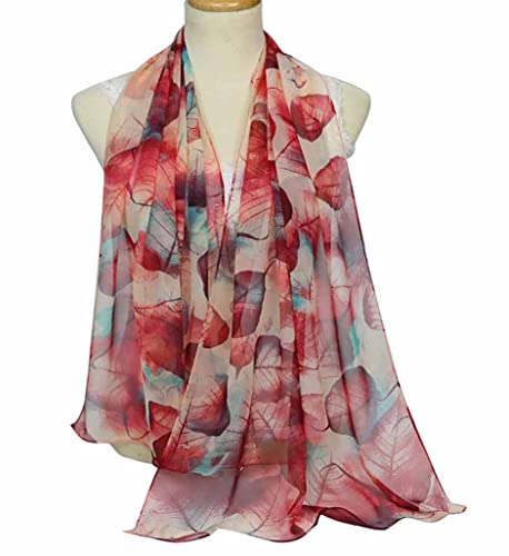 Image of Pokeedioty Scarfs for Women Lightweight Scarves Elegant Floral Pattern Sheer Scarfs Shawls Wraps