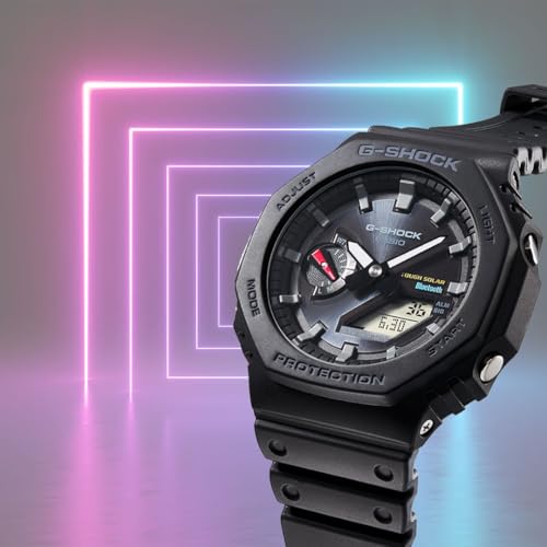 Image of G-Shock Casio Analog-Digital Tough Solar Connected Black Watch | GAB2100-1A