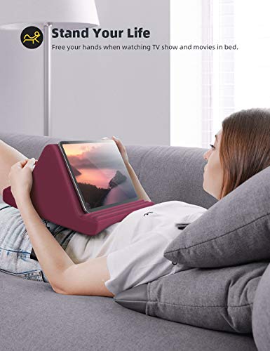 Image of Lamicall Tablet Pillow Stand iPad Bed Soft Holder for Lap 6 Viewing Angles | Soft, Relieve Neck Fatigue, 6 Viewing Angles, Sofa Tablet Dock for 4-13 inch iPad Pro Air Mini Kindle Galaxy Tab E-Reader Gifts