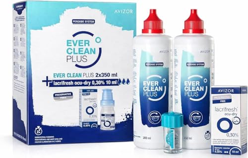 Avizor All Clean Soft | Solución Única para Lentes de Contacto Blandas | Limpieza y Desinfección en 4 Horas | Pack 2x350 ml | Elimina bacterias (Ever Clean Plus)