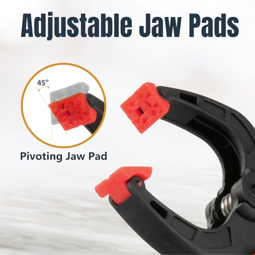 POWERTEC Spring Clamps Set - 10 Pack Mini Plastic Clips with 1-Inch Opening and Pivoting Jaw Pad, Ideal for Pool Cover, Tarp, Craft, Ballon Slips and Woodworking (71018V) by POWERTEC - Image 4