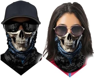 Obacle Skull Face Mask for Dust Wind Sun Protection Men Women Motorcycle Riding