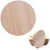 Kansoo 5PCS 6"(15cm) Diameter and 0.63"(1.6cm) Thick Natural Wooden Circle Cutouts Unfinished Round