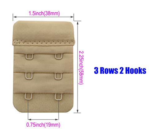 Tamlien Bra Extender 2 Hooks,Soft And Comfortable Bra Strap Extender (Beige) #TOP1