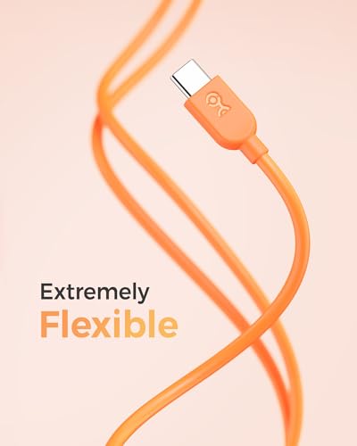 Image of Cable Matters 3-Pack Extreme Flexible USB A to USB C Cable 6ft with 3A Fast Charging (USB to USB C Charging Cable) in Orange, Blue, and Purple, for iPhone 15 /15 Pro /15 Plus /15 Pro Max, Galaxy S23