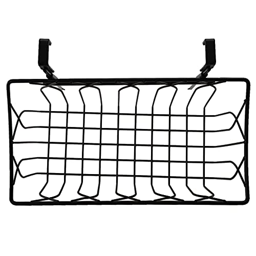 TOPZEA-2-Pack-Grid-Storage-Baskets-with-Hooks-Metal-Hanging-Wire-Basket-Kitchen-Over-the-Cabinet-Door-Organizer-Caddy-for-Cutting-Board-Kitchen-Wrap-Foil-Cleaning-Supplies-Bakeware-Towel