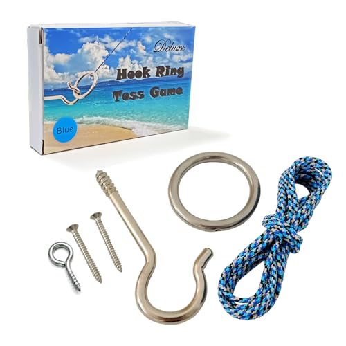 Hook and Ring Toss Game-DIY Kit Swing Game -Ring Toss Game Set wi...