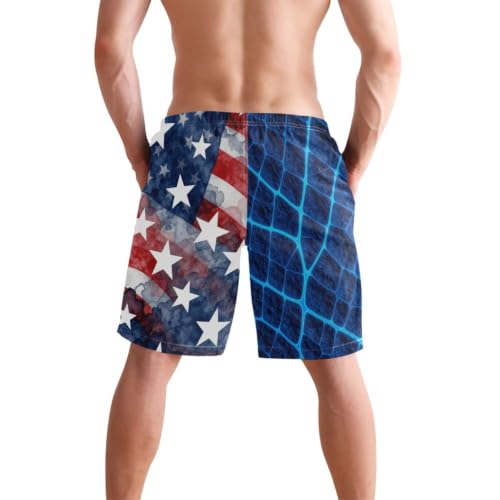Short de bain décontracté pour homme bleu océan en 20,3 cm