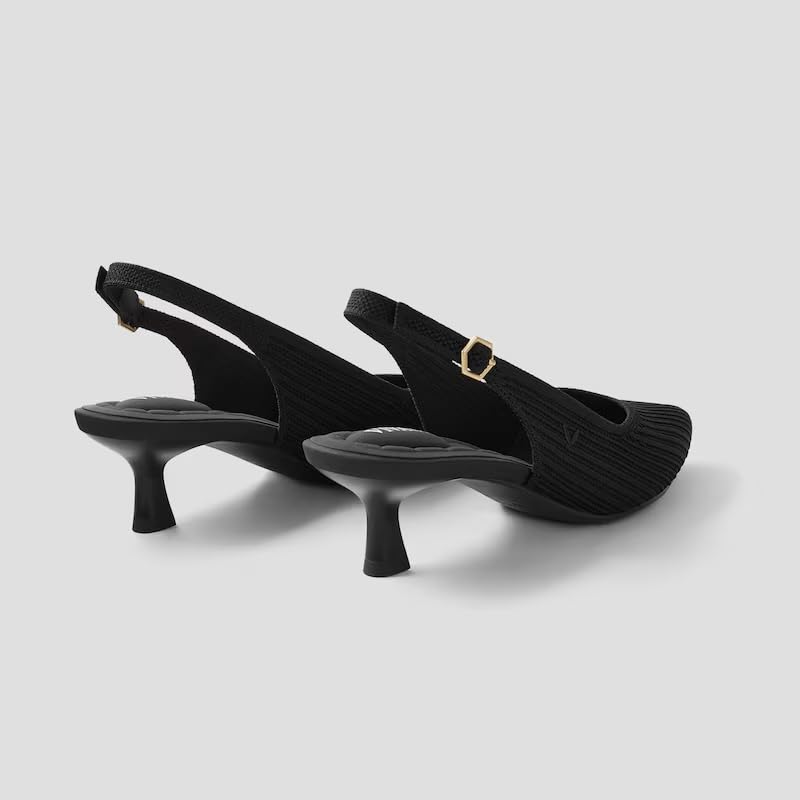 VIVAIA Selena Pointed-Toe Kitten Slingback Elegant Arch Support4