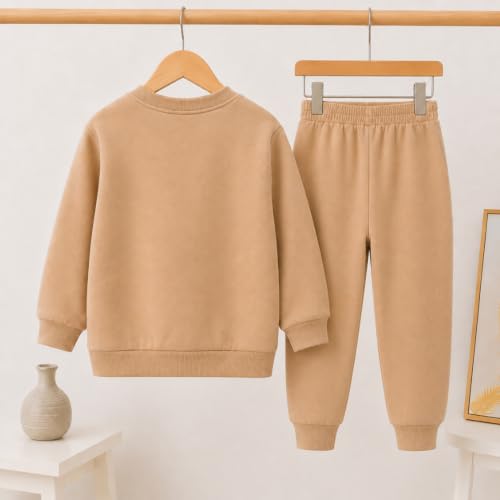Image of Kids Winter Teddy Fleece Sweatshirt & Jogger Set for Kids Boys Girls