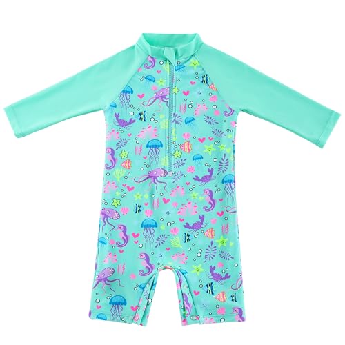 upandfast Baby Mädchen Badebekleidung Einteiler(Krake,9-12 Monate)