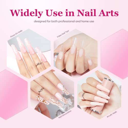 Modelones Nail Glue For Acylic Nails Brush On Nail Tips Nail Glue For Press On Nails 2Pcs Super Strong Nail Bond Adhesive Nail Glue For Fake Nails No Cure 7Ml #TOP6