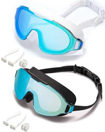 Image of Seasprint Swim Goggles,Wide Angle Anti-fog and UV Leak Proof Goggles,Fashion Swim Glasses for Men Women