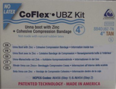 CoFlex Unna Boot con Zinc, Paso 1: 4" x 6 Yds. Paso 2: 4" x 7 Yds., 2/Bx miniatura 4