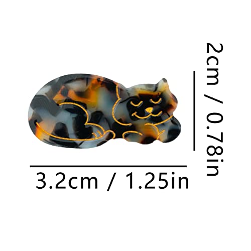 Tortoiseshell Cat Hair Clips,Cellulose Acetate Hair Clips,Small Hair Clips For Girl,Pack Of 2 #TOP1