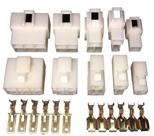 Conector eléctrico de 6,3mm y 12P con terminales macho y hembra anticaídas