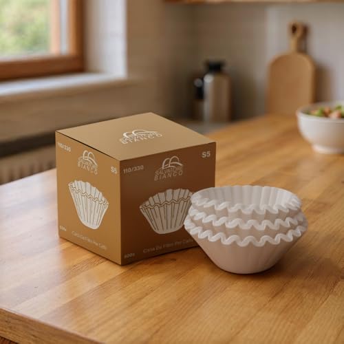 Salvatore Bianco 110/330 Large Commercial Coffee Filter Papers – Compatible with Bravilor, Animo, Bunn, Fetco, Queen Thermos and More (500)