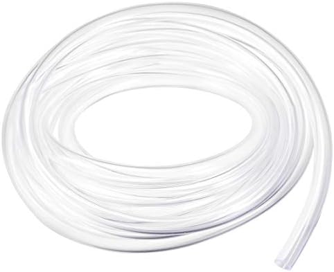 sourcing map PVC Hose Tube, 6mm(0.23") ID x 8mm(0.31") OD 3 Meters Clear Vinyl Tubing, Plastic Flexible Water Pipe
