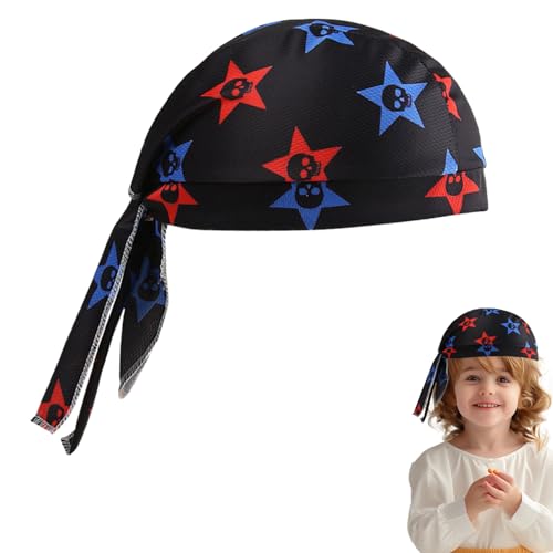 Djowyh Foulard Pirata Per Testa - Fascia Bandana per Capelli | Copricapo Traspirante Unisex per Sport, Ciclismo e Fitness, Antisudore da Indossare Sotto il Casco con Stile