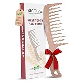 BICTIVE® Lockenkamm mit Gewellten, Breiten Zinken. Kamm für Locken, Entwirrt und Definiert Locken. Grober Kamm, Styling, Wide Tooth Comb, Entwirrbürste Lange Haare. Für Damen und Männer