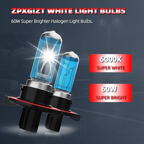 Image of Light Bulbs Fit For Ford Escape 2008-2012, 9008 High Low Beam High Performance Halogen Headlight Bulb Combo, 6000K White Light, Pack of 2