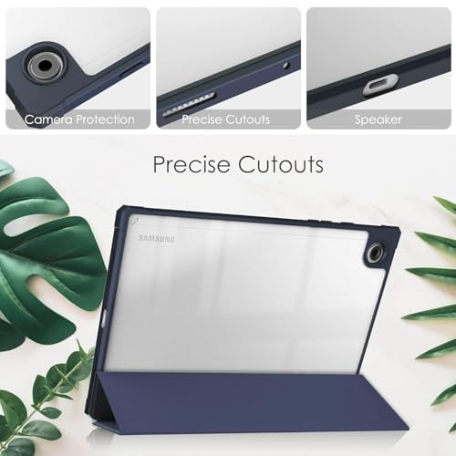 Image of ProElite Cover for Samsung Galaxy Tab A11 8.7 inch Cover Case, Smart Flip Case Cover for Samsung Galaxy Tab A11 8.7 inch with S Pen Holder, Dark Blue [Transparent Back]