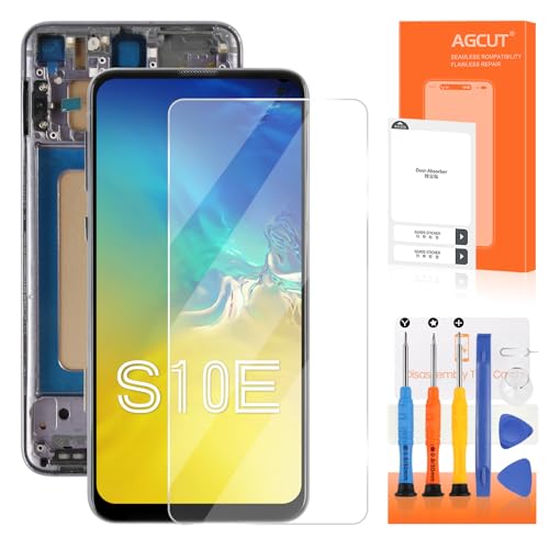 Écran pour Samsung S10e avec châssis noir pour réparer le tactile cassé