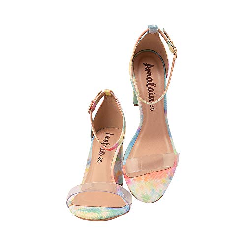 Sandália Feminina Salto Giseli Tamanho:37;Cor:Rosa