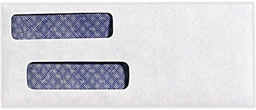 LUXPaper Check Double Window Envelopes (3 5/8" x 8 3/4") - 24lb. Bright White (250 Qty.) | Perfect for Tax Season, Quickbooks Invoices and Accounting Mailings | 24lb Paper | 57633-250