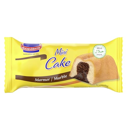 KuchenMeister miniCake Marmor Kuchen 35 g | Saftiger Marmorkuchen | im Snackformat | einzeln verpackt | für leckeren Kuchengenuss zwischendurch | (1 x 35 g)