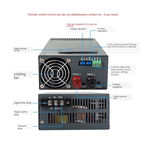 Alimentation à découpage pour charge de batterie et électrolyse 2000W 0-36V réglable