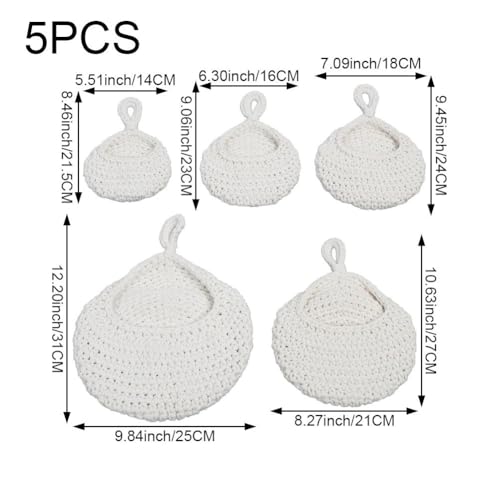 Cesta colgante de macramé artesanal: llena de calidez, vida y orden natural tu cocina 3