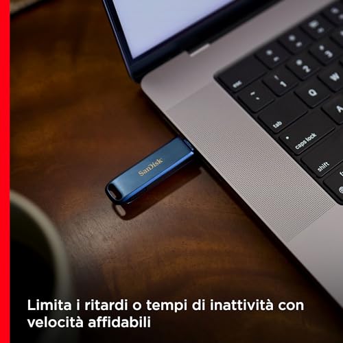 64GB Phone Drive chiavetta USB per iPhone/iPad, PC e Mac (2-in-1 archiviazione iPhone, con connettori Lightning e USB-C Backup Automatico, Protezione Tramite Password) Metallic Sky - Chiavetta USB - Immagine 3